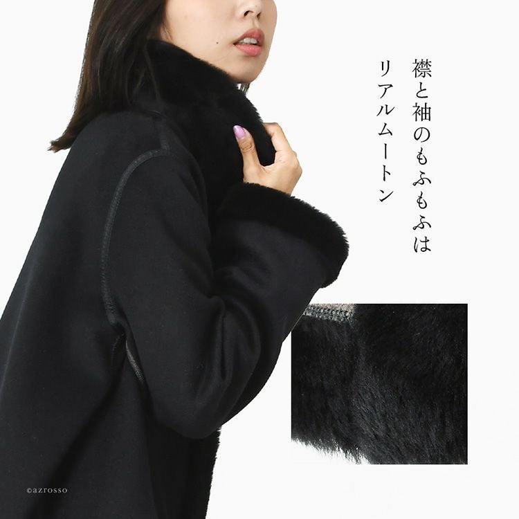ロロピアーナ コート リバーシブル カシミヤ ウール レディース