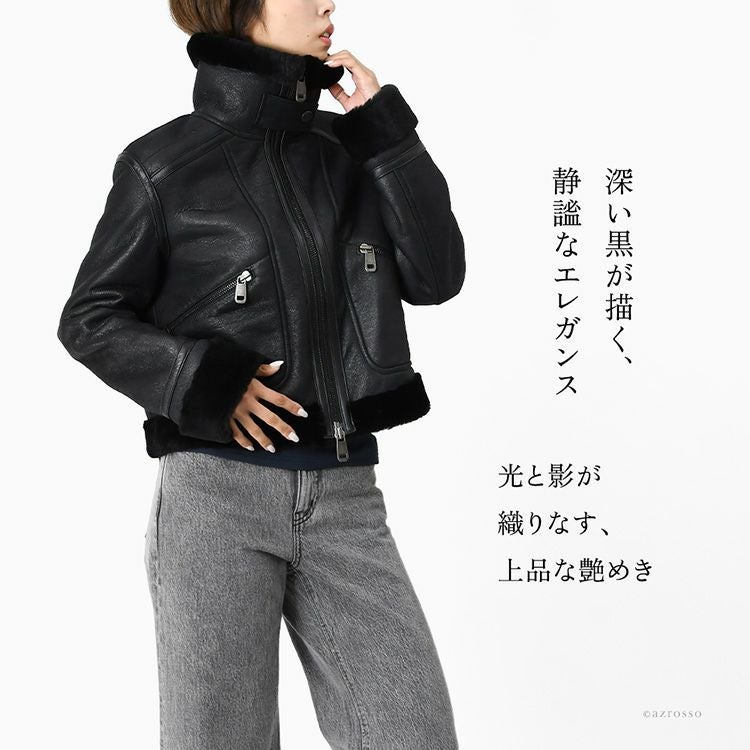 スペイン製 ムートン ジャケット コート レディース 軽い 暖かい