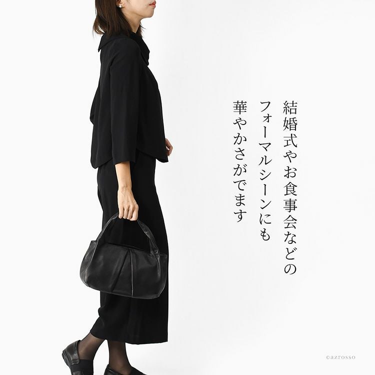 ハンドバッグ レザー ブラック セレモニー フォーマル 普段使い お受験