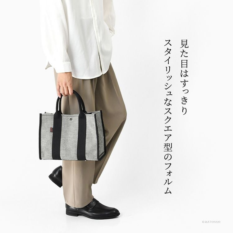 日本製 sasicco 刺し子 トートバッグ コットン 小さめ メンズ 通勤