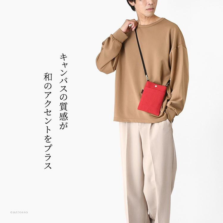 日本製 sasicco スマホショルダーバッグ メンズ 斜めがけ スマホポーチ