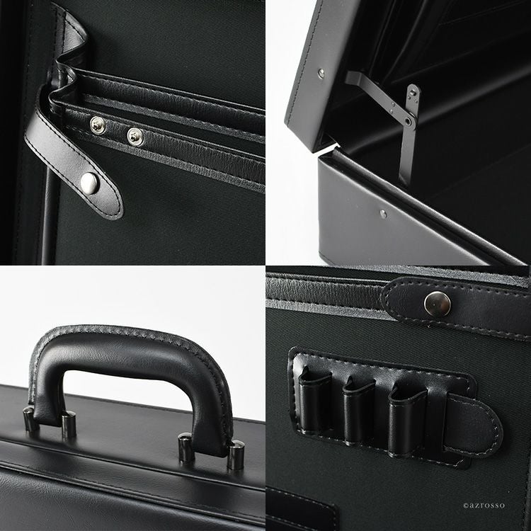 黒の鍵付きビジネスバッグ Maturi JAPAN（マトゥーリジャパン） ハンドバッグ カイマンレザー