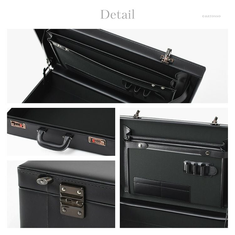 ST.JAMES 本革 アタッシュケース ダイヤルロック 茶 A3 HANAism アタッシュケース B4 ダイヤルロック ブリーフケース