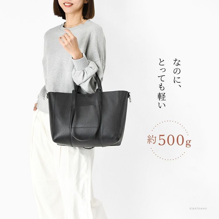 レザー トートバッグ レディース ダブルハンドル 軽量 a4 大きい