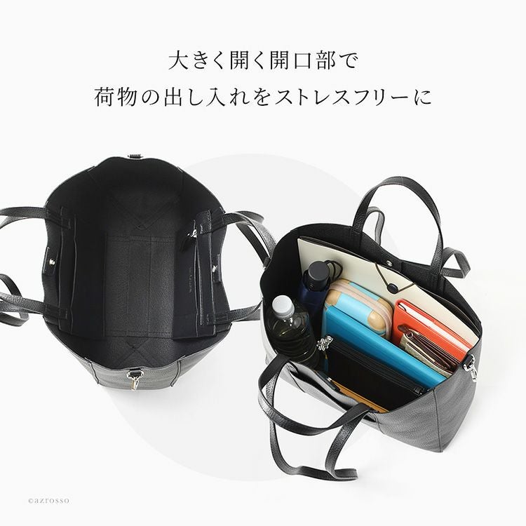 レザー トートバッグ レディース ダブルハンドル 軽量 a4 大きい