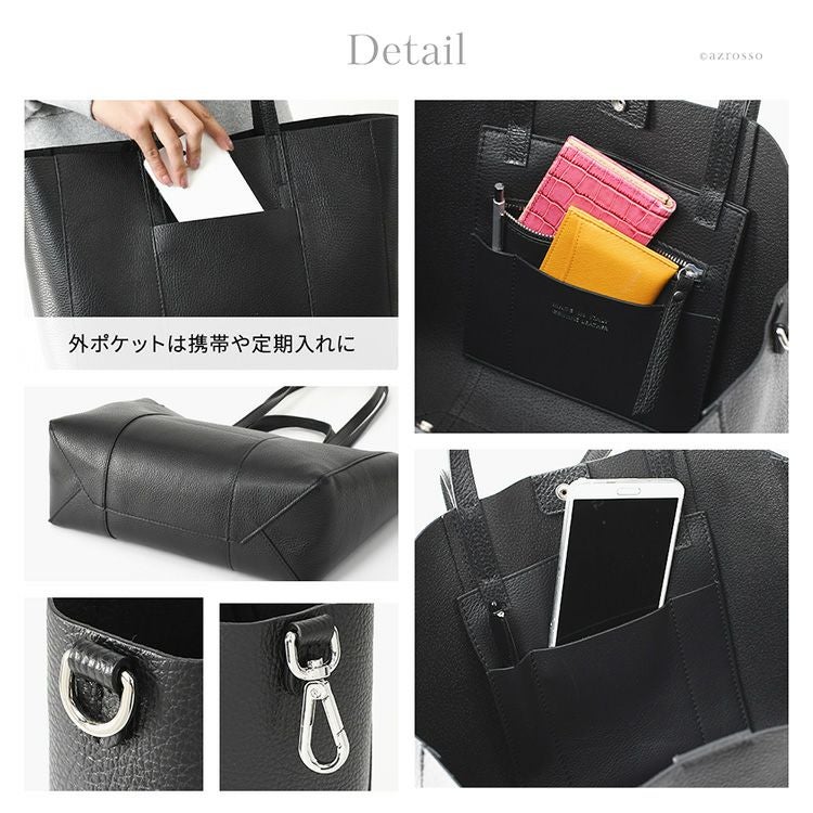 レザー トートバッグ レディース ダブルハンドル 軽量 a4 大きい