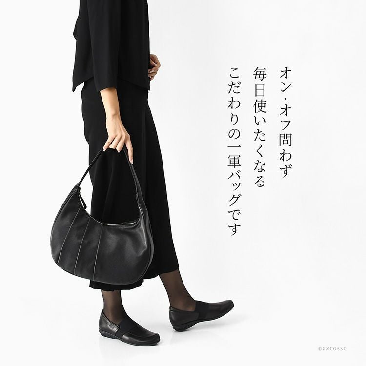 ホーボーバッグ レザー ショルダー ブラック セレモニー フォーマル