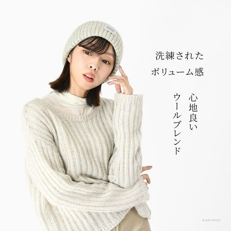 UGG ニット帽 ウール混 ニットキャップ レディース ブランド ロゴ アグ
