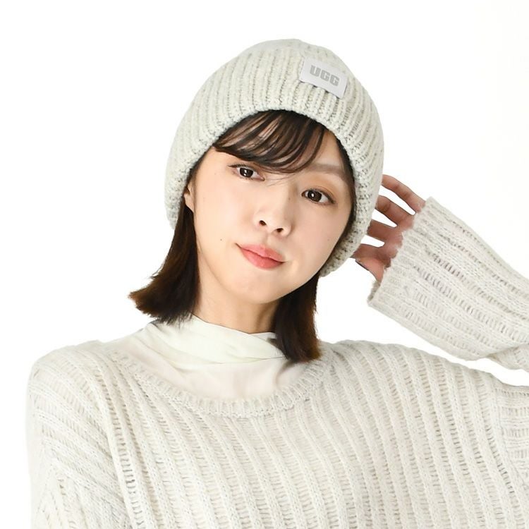 UGG ニット帽 ウール混 ニットキャップ レディース ブランド ロゴ アグ