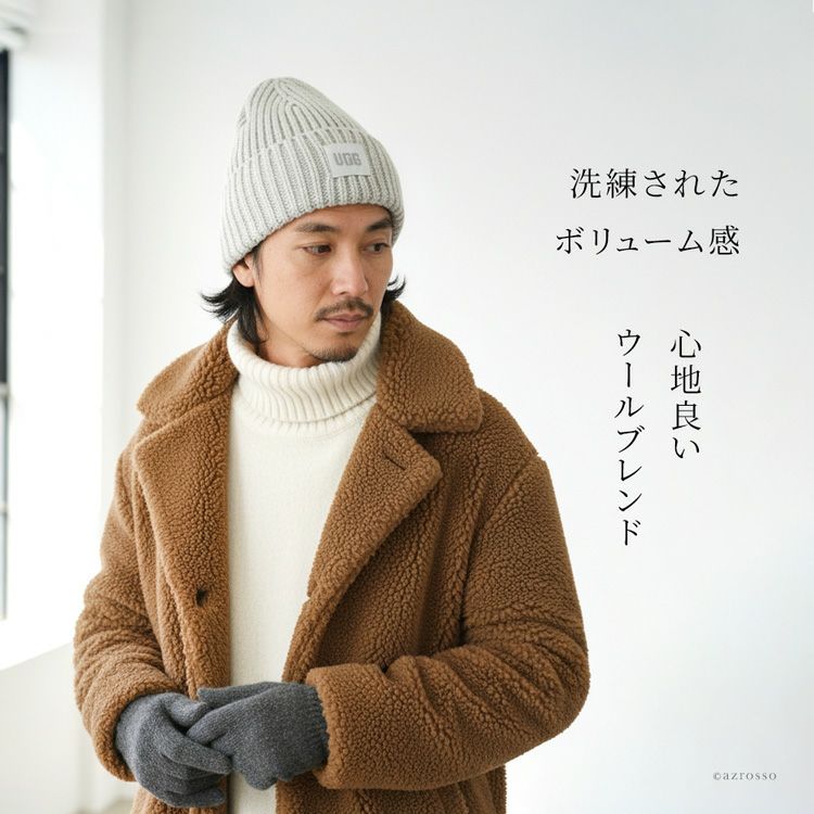 即完売⭐UGG 　2025新作キラキラビジューニット帽 アグ ニット帽 ビーニー チャンキー クラフテッド リブ ビーニー