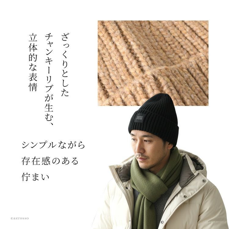 UGG ニット帽 ウール混 ニットキャップ メンズ ブランド ロゴ アグ