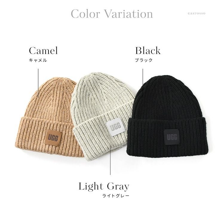 UGG ニット帽 ウール混 ニットキャップ メンズ ブランド ロゴ アグ