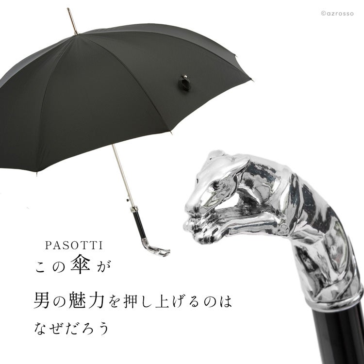 グレイハウンドドッグ 長傘 イタリア製 メンズ ジャンプ式 雨傘