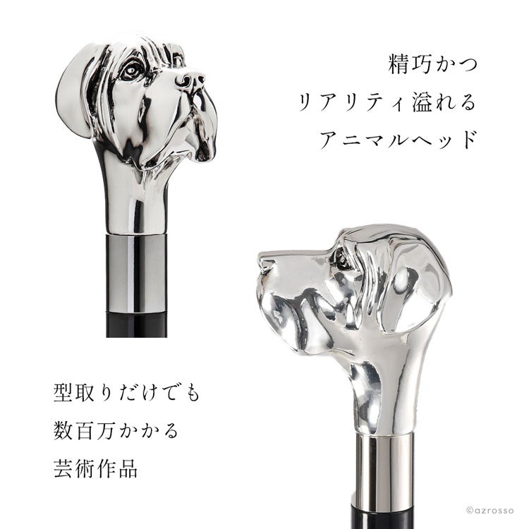 ラブラドールレトリバー 長傘 イタリア製 メンズ ジャンプ式 雨傘