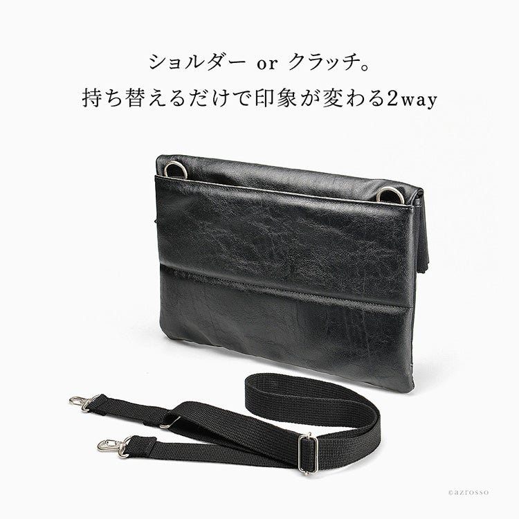 日本製 メンズ ショルダーバッグ クラッチバッグ 豊岡鞄認定 倉敷帆布