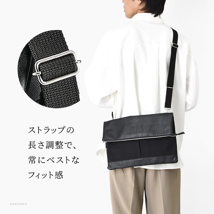 日本製 メンズ ショルダーバッグ クラッチバッグ 豊岡鞄認定 倉敷帆布
