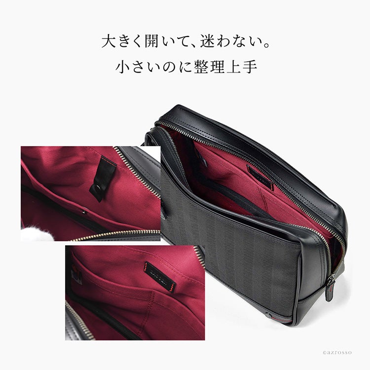 豊岡鞄 メンズ セカンドバッグ ミニ ショルダーバッグ 2way 日本製