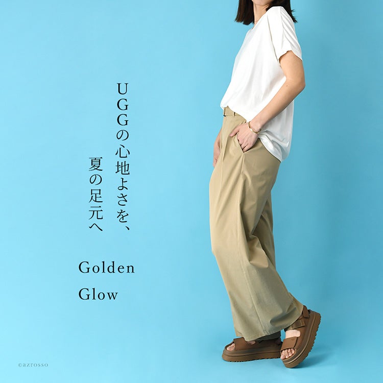 UGG アグ サンダル レディース ゴールデングロウ 厚底 軽量 白