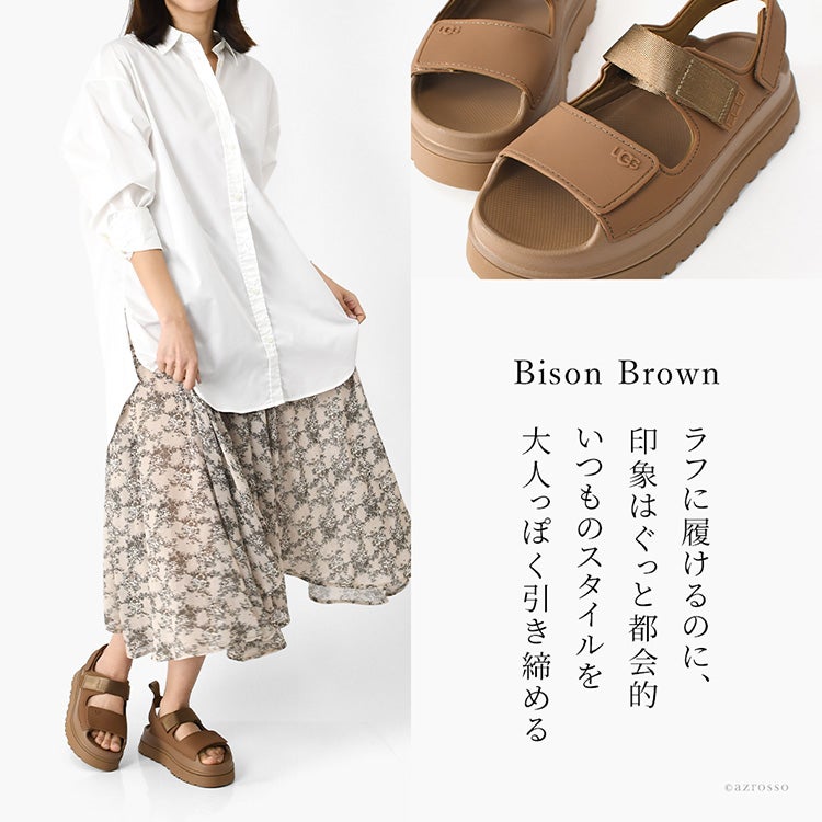 UGG アグ サンダル レディース ゴールデングロウ 厚底 軽量 白