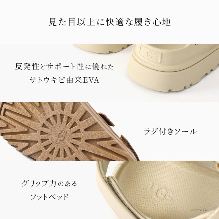 UGG アグ サンダル レディース ゴールデングロウ 厚底 軽量 白