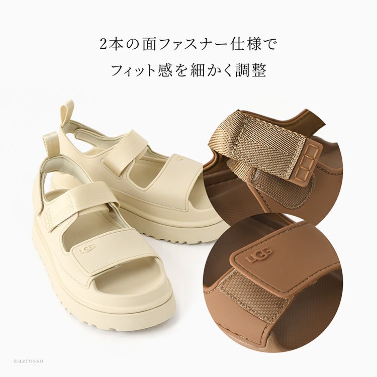 UGG アグ サンダル レディース ゴールデングロウ 厚底 軽量 白