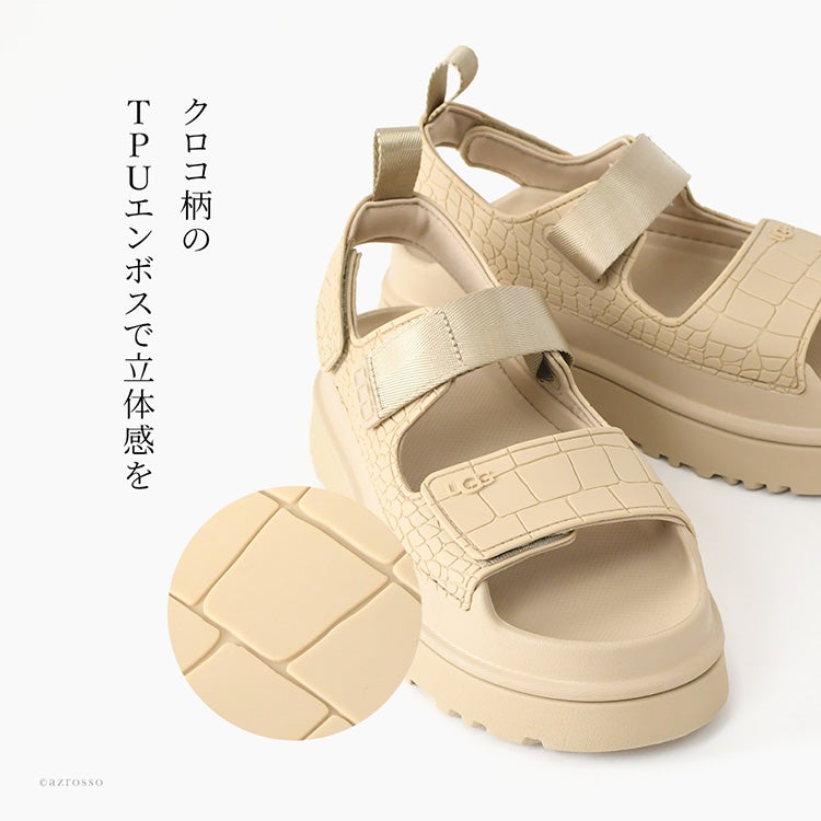 UGG ゴールデングロウ サンダル アグ レディース 厚底 軽量 EVA