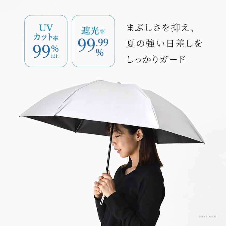日本製 サマーシールド 折りたたみ傘 フラット 東レ カーボン 一級遮光