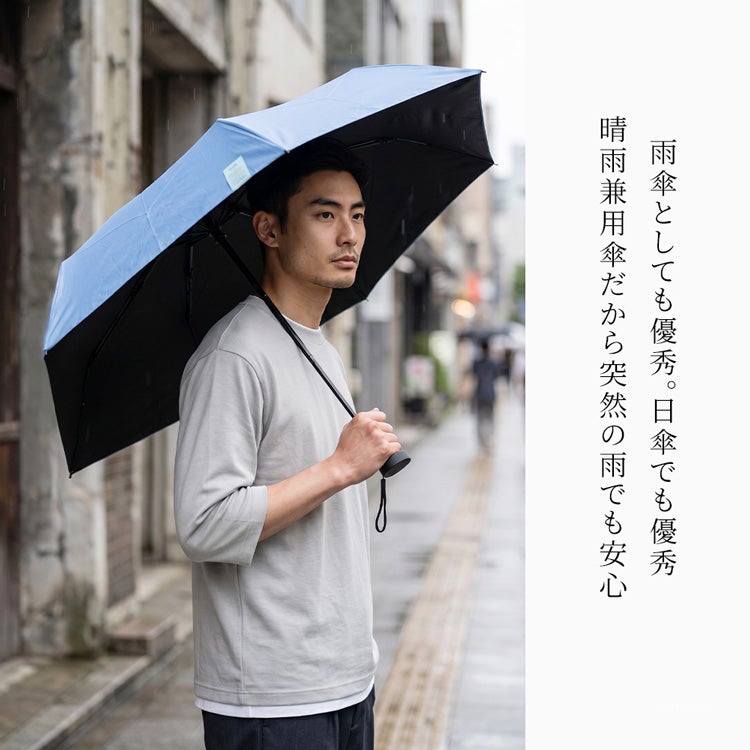 折りたたみ傘 たたみやすい 形状記憶 傘 完全遮光 メンズ 晴雨兼用