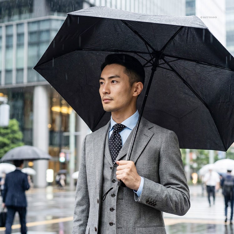 UVカット機能付き日傘 黒地幾何学模様 折りたたみ傘 たたみやすい 形状記憶 傘 完全遮光 メンズ 晴雨兼用